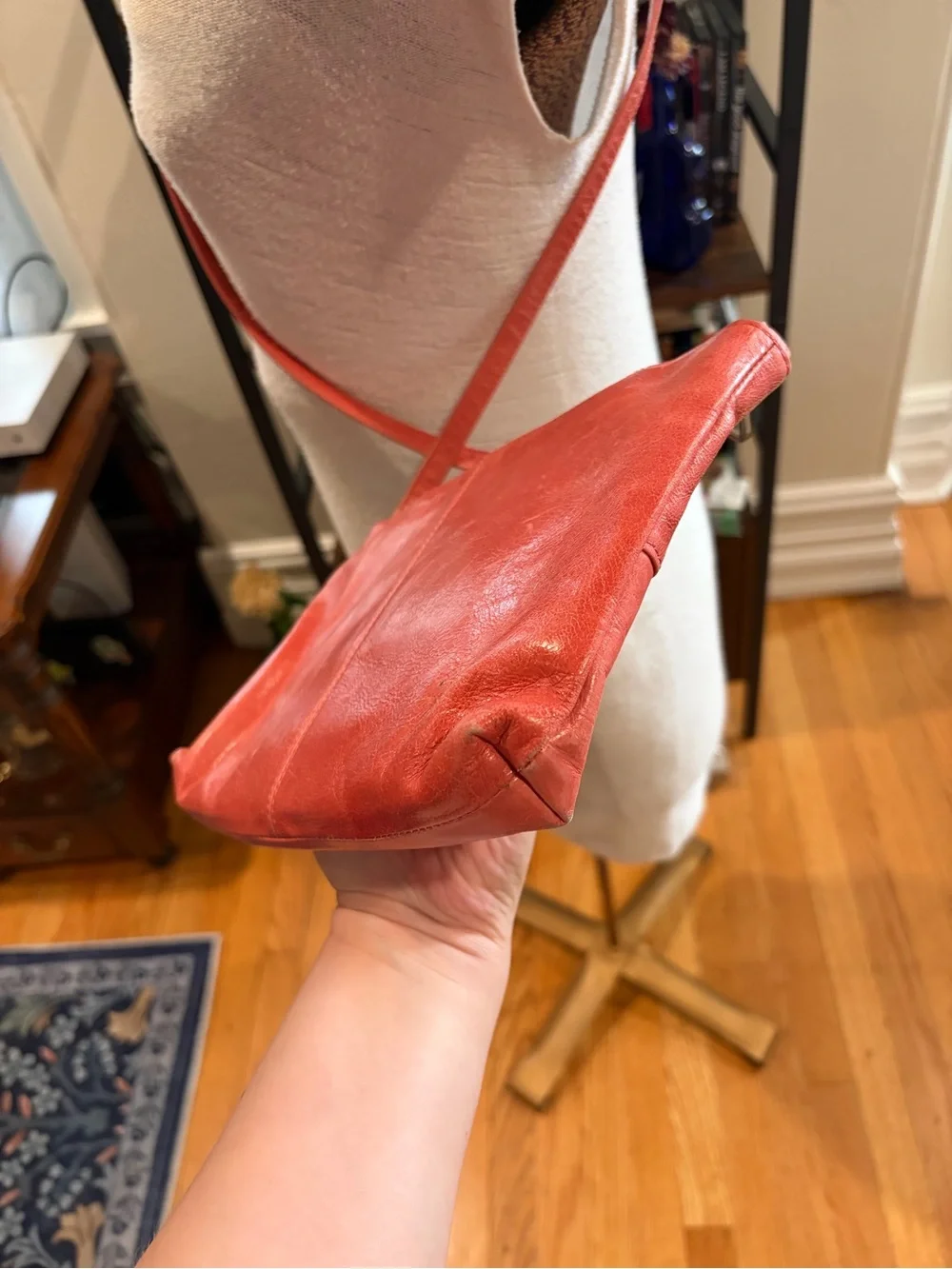 Pink HOBO Double Zipper Crossbody Bag